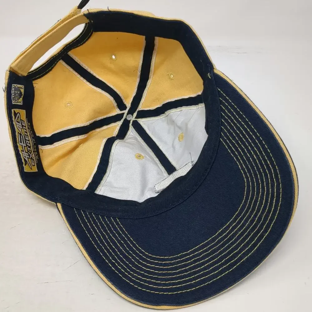 Ahead Baseball Cap Blue Yellow XL Ropes Baseball Hat Contrast Stitching